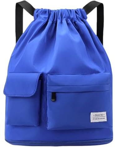 FAVORTALK Turnbeutel Damen Wasserdicht Sportbeutel Große Kapazität Beutel Rucksack Kordelzug mit Innentasche Verstellbar Tunnelzug Sport Rucksäcke Trocken-Nass-Trennung String-Rucksack - JSB37210