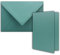 25x DIN B6 Faltkarten Set mit Umschlägen in Lagunenblau (Blau) - 120 x 170 mm - ideal für Einladungskarten, Hochzeit, Taufe, Kommunion, Konfirmation - Marke: FarbenFroh