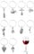 10PCS Wine Glass Charms Vintage Silver, Drink Markers for Wine Cocktail Glasses Champagne Flutes Personalised Glass Charms for Drinks Decorative Wine Glass Tags for Parties Weddings Thanksgiving Gifts