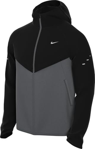 NIKE Stride Uv-Laufjacke Mit Dri-Fit Technologie Für Herren, Black/Iron Grey/Reflective Silv, HV4548-011, L