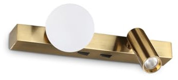 Ideal Lux PING PONG Lesewandleuchte Messing 3000K