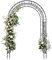 LEADZM – Gartenbogen aus Metall 134.5X 58.5x213cm – Rosenbogen ohne Tür in Schwarz – Stabiles Rankgerüst für Kletterpflanzen (Rosengewächse, Weinreben)