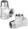 2 raccordi a T in acciaio inox DN25, BSP femmina maschio, per acqua, olio, aria, gas