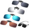 Jortmrd 4 Pezzi Clip Occhiali da Sole Polarizzati, Lenti da Sole Sovrapponibili, Copri Occhiali da sole a clip, Antiriflesso UV400, Glasses Clip Ribaltabili a 180° per Uomo & Donna