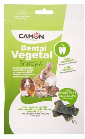 Camon - Dental Vegetal Mini Spongy con erba medica e mela 60g