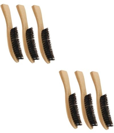 BESTYASH 6stücke Teiliges Aus Natürlichen Wildschweinborsten Bartbürsten Für Männer Holzgriff Für Bartpflege Und Styling Sanft Zur Haut Für Täglichen Gebrauch
