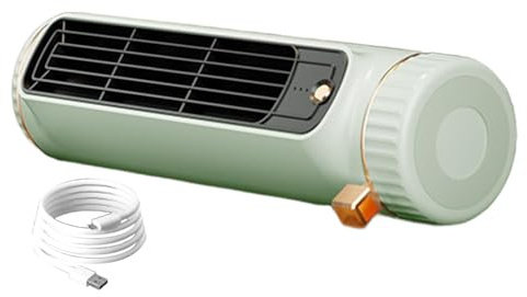 Ventilateur de climatisation de bureau, mini ventilateur de climatisation à 3 vitesses, pour chambre à coucher, climatisation personnelle avec secouement automatique de la tête, climatisation USB