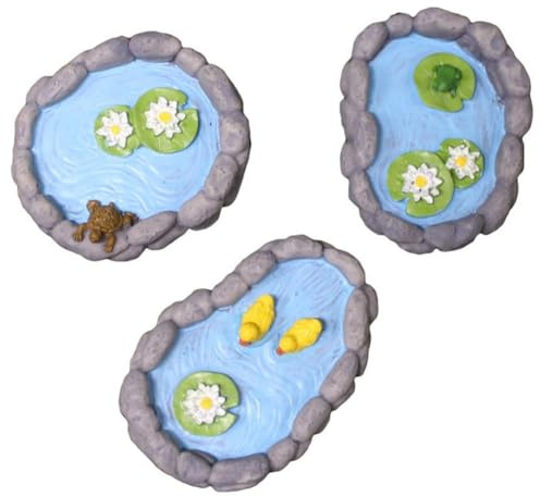 Harewtwy Simulated Pool Decoration Micro-Landscape Cute Animal Pool Decoration Cartoon Duck Pool Mini Gardening