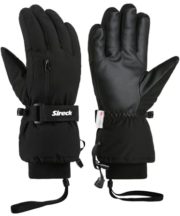 Sireck Skihandschuhe, Winterhandschuhe für Herren und Damen, 5-lagig, wasserdicht, kaltes Wetter, Touchscreen-Anti-Rutsch-Schneehandschuhe zum Skifahren, Snowboarden
