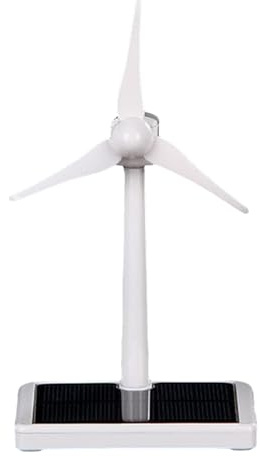 Solar Powered Windmill Model, Educational Wind Turbine Generator & STEM Craft Kit, Interactive Renewable Energy Feature For Desktop, Home Decoration, Science Experiment, Learning Toy