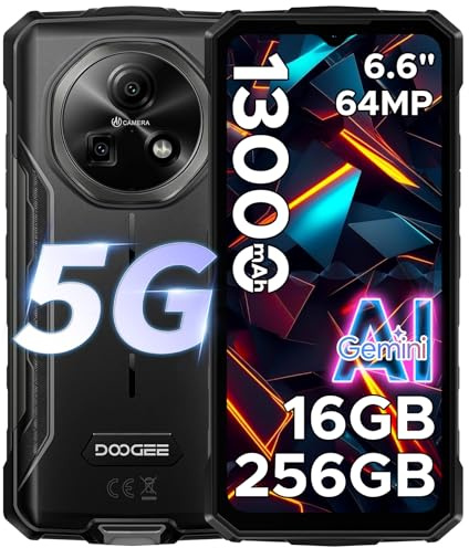 DOOGEE Fire 7 Smartphone Rugged 5G IP68 IP69K 13000mAh 64MP 256GB Dual SIM