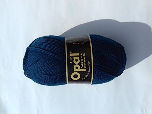 OPAL Uni (425m) 4-fädiges Garn - Wollmischung, leuchtende Volltonfarben, Garn für warme Socken und Pullover, 5187 Petrol, 1 x 100 g