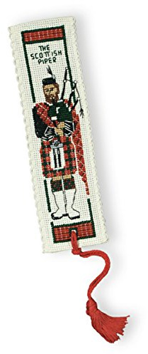 Textile Heritage Collection Cross Stitch Bookmark Kit - Scottish Piper