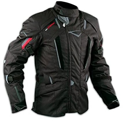 Giacca Touring Moto Cordura Protezioni CE Sfoderabile Impermeabile Nero S