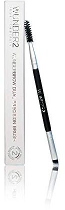 WUNDER2 WUNDERBROW Makeup Professionelle Augenbrauenbürste mit abgeschrägter Spitze und Spiralpinsel für Augenbrauen-Tönungsgel