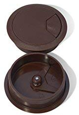 4x80mm Kabeldurchlass Kabeldurchführung Kabelabdeckung Kabeldose Kunststoff Braun