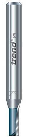 Trend Double Flute Router Bit 9.5mm Diameter x 31.8mm Cut Suitable for Applications Such as Engraving, Grooving, Folding, and Flat Mortising C015X8MMTC