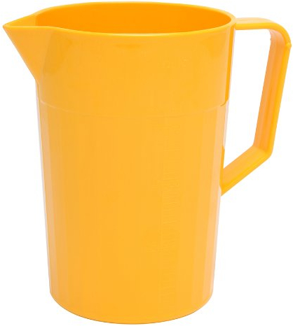 Harfield 750ml Yellow Graduated Jug Virtually Unbreakable Polycarbonate Plastic Drink Pitcher