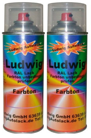 LudwigLacke 2 Spraydosen 400ml Autolack glänzend RAL 4010 Telemagenta