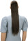 CAISHA 60cm Zopf mit 2 Bändern Pferdeschwanz Langhaar Extensions Haarverlängerung Haarteil Glatt Dunkelbraun HC3a
