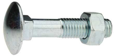 Reidl Flachrundschrauben mit Vierkantansatz 10 x 220 mm DIN 603 4.6 galv. verzinkt farblos 25 Stück