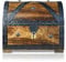 Schatztruhe mit Schloss Koffertruhe Holztruhe Schatzkiste Vintage-Look Piraten Schatzsuche Holz massiv braun Kolonialstil Schatulle Bauernkasse Holz Piratentruhe Geldtruhe (Pirat XL 32x25x25cm)