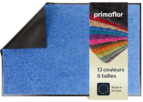 Primaflor Schmutzfangmatte Clean | 60 x 90 cm | Blau | 9 mm hohe Polyamid-Oberfläche mit Vinylrücken, Cfl-s1 und schwarzem Rand für Eingang, Flur und Tür