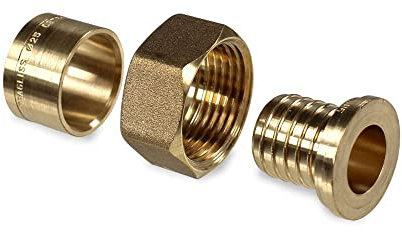 IBP Bänninger - Raccord à glissement - Lot 10 Raccords PER à glissement Ø16 - Femelle écrou libre 3/8 (12/17) -