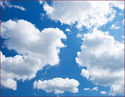 Fensterfolie Opolux - Selbstklebend - Bedruckt - Sichtschutz (Weiße Wolken im tiefdunklen Himmel, 40 x 30 cm)