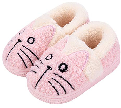 KVbabby Pantofole Bambino Invernali Pantofole Ragazze Ciabatte Bambine Warm Scarpe di Cotone Antiscivolo Interne Slipper Donne Panda Comode Rosa2 23-24 EU (Produttore : 16-17)