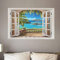 Faux Fenêtre Autocollant Stickers Muraux 3D Vue Decal Affiche Décorations pour le salon salle de bain chambre à coucher maison décor de famille paysage 50 x 70 cm