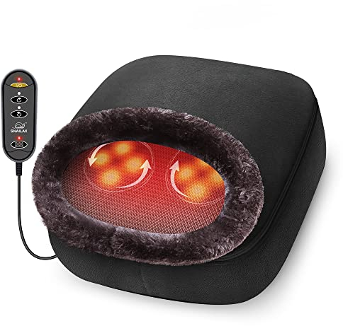 Snailax 2-in-1 Shiatsu Foot and Back Massager with Heat - Kneading Massager Machine with Heating Pad