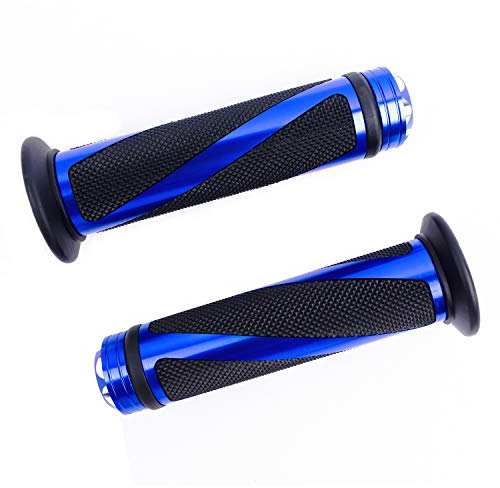 SFONIA 2pcs Manijas para Moto Puños de Manillar Agarraderas Moto 22MM 7/8 Caucho Antideslizante Universal para Moto Scooter Quad Cruiser Off Road