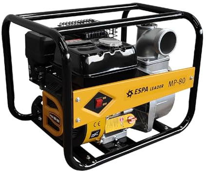 ESPA Leader Motobomba MP-80 Bombeo de Agua y Riego, Caudal Máximo 55.000 l/h