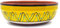 Verano Spanish Ceramics Fiesta Hand Painted Dishware Deep Salad Fruit Food Serving Bowl - 26cm Yellow