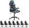 BraZen Puma PC Gaming Chair for Adults Ergonomic Office Computer Chairs Gaming for Adults Video Games Seat Ergonomic Office Computer Video Games Seat Black Blue