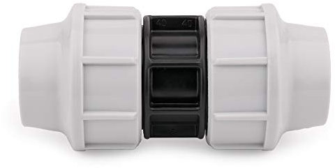 Raccord de couplage MDPE 40 mm × 40 mm – Compression étanche 10 bar pour tuyaux PE