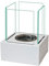 GMT - Small Tabletop Bioethanol Fireplace with Protective Tempered Glass - Non-Toxic Portable Decorative Box Heater for Outdoor or Indoor - Alternative for Lantern in Garden or Candles at Home - Set