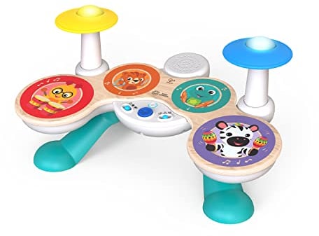 Baby Einstein, Together in Tune, Connected Magic Touch, Holz Schlagzeug, Musikinstrumente, 4 Spielmodi und 10 Melodien, Lautstärkeregler, Holzspielzeug für Kinder, ab 12 monat
