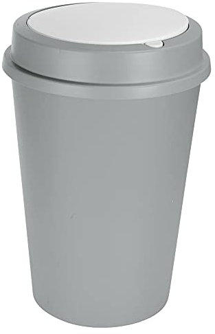 URBNLIVING Round Plastic Bin Recycling Dustbin Recycle Waste Two Way Lid (Teal, 47L)