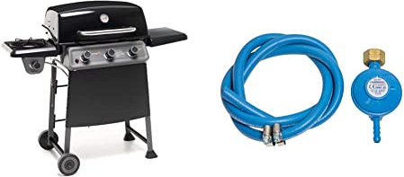 Sochef G32013 DiabloX Barbecue, Metodo di Cottura a Diffusione & Campingaz Kit, Tubo, Fascette per Bombole Attacco Italia Regolatore di Pressione del Gas Accessorio