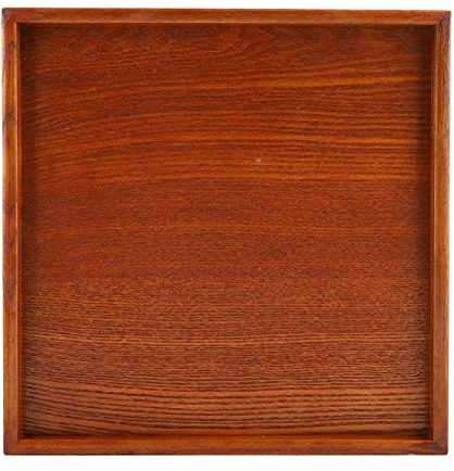 Greensen Square Wooden Trays - Small Square Tea/Drink Platter, Mini Cup Tray, Portable Solid Wood Snack Food Dinning Serving Plate (30 * 30cm)