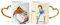 Silver Buffalo Disney Princess Die Schöne und das Biest Don't Mind the Books, goldfarbener herzförmiger Griff, 2 Stück, Keramikbecher-Set, 400 ml