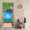 Stickerprofis Türtapete selbstklebend TürPoster - AUSBLICK AM MEER - 3D Türaufkleber Türfolie