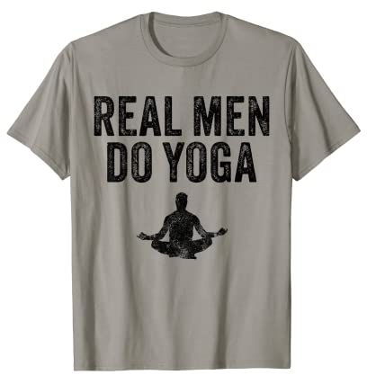 Echte Männer machen Yoga Lustig Vintage T-Shirt