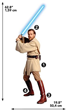 Riesen-Aufkleber, wiederverwendbar, Classic OBI-WAN