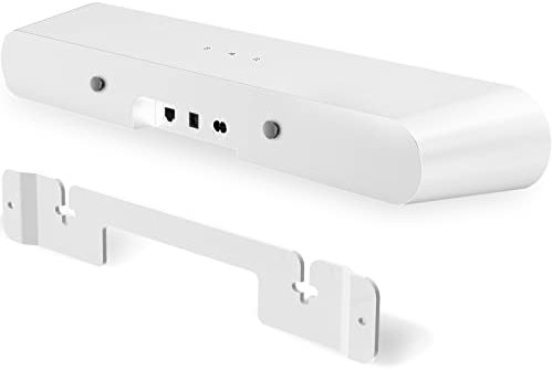 Yibracki Soundbar-Halterung für Sonos Ray Wandhalterung, Platzsparende Montage unter TV, Versteckte Design, Stabiles Material, Einfache Installation (weiß)