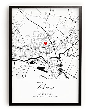 Artower Koordinaten Zuhause - Einzugsgeschenk Wohnung Haus | Einweihungsgeschenk Koordinaten Bild Zuhause | Geschenk Idee für Einweihung Einzug Valentinstag Hausbau Hochzeit Richtfest Jahrestag Umzug