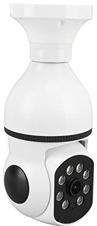 Caméras de sécurité à Ampoule, Caméras WiFi sans Fil avec Vision Nocturne en Couleur, Télécommande pour Téléphone Portable, Base D'interface Lumineuse E27 Moniteur de Plafond Intér