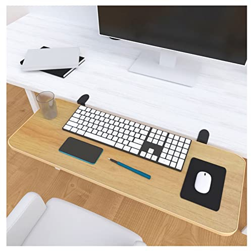Computer-Tastaturablage mit Klemme, ergonomische Schreibtisch Erweiterung zum Tippen, klappbare Arm- und Ellbogenstütze (Color : Teak, Size : 68x24cm/27x9in)